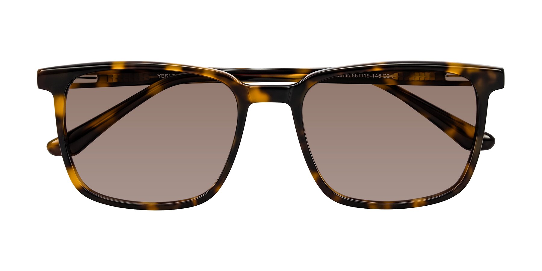 Folded Front of Murillo in Tortoise with Medium Brown Tinted Lenses