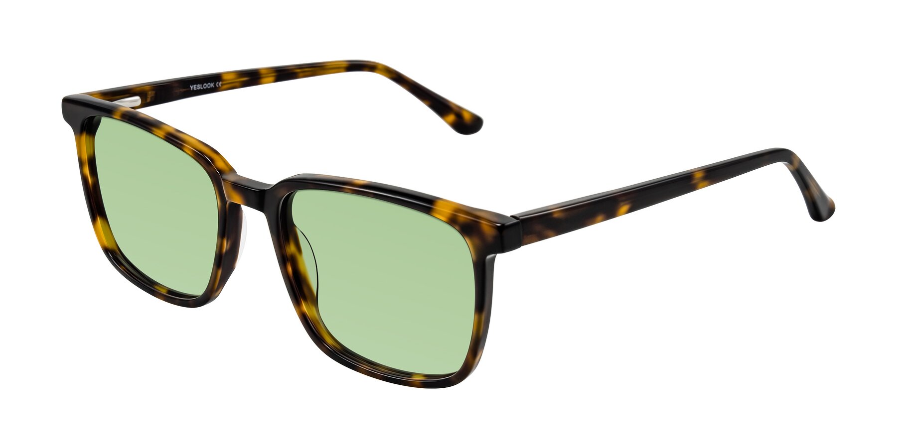 Angle of Murillo in Tortoise with Medium Green Tinted Lenses