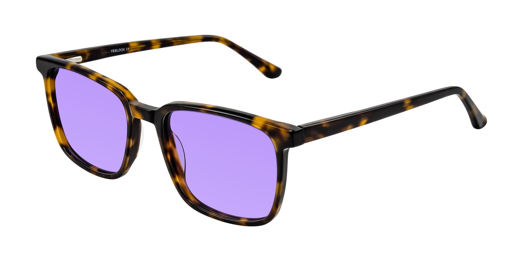 Angle of Murillo in Tortoise with Medium Purple Tinted Lenses