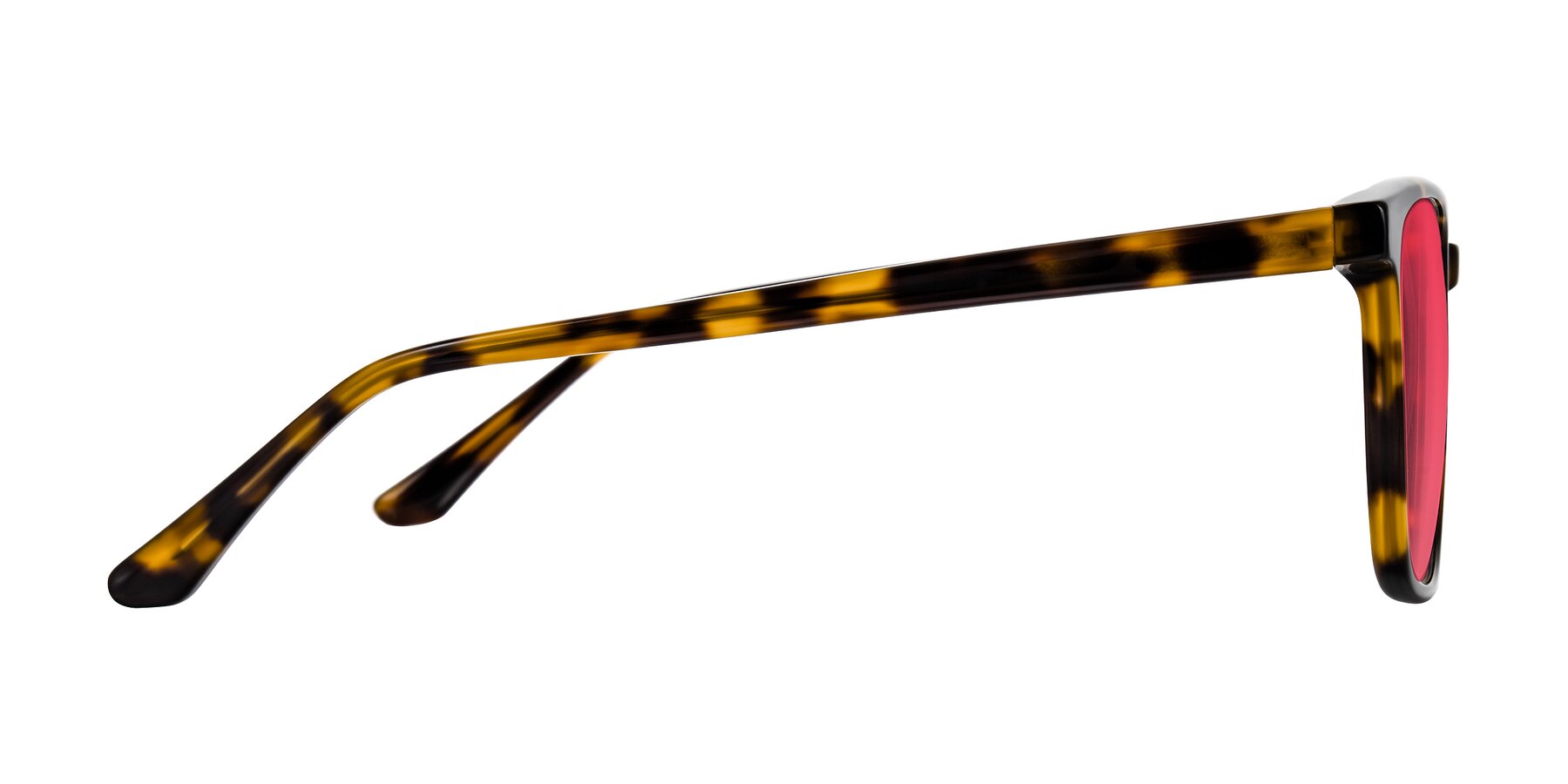 Side of Murillo in Tortoise with Red Tinted Lenses