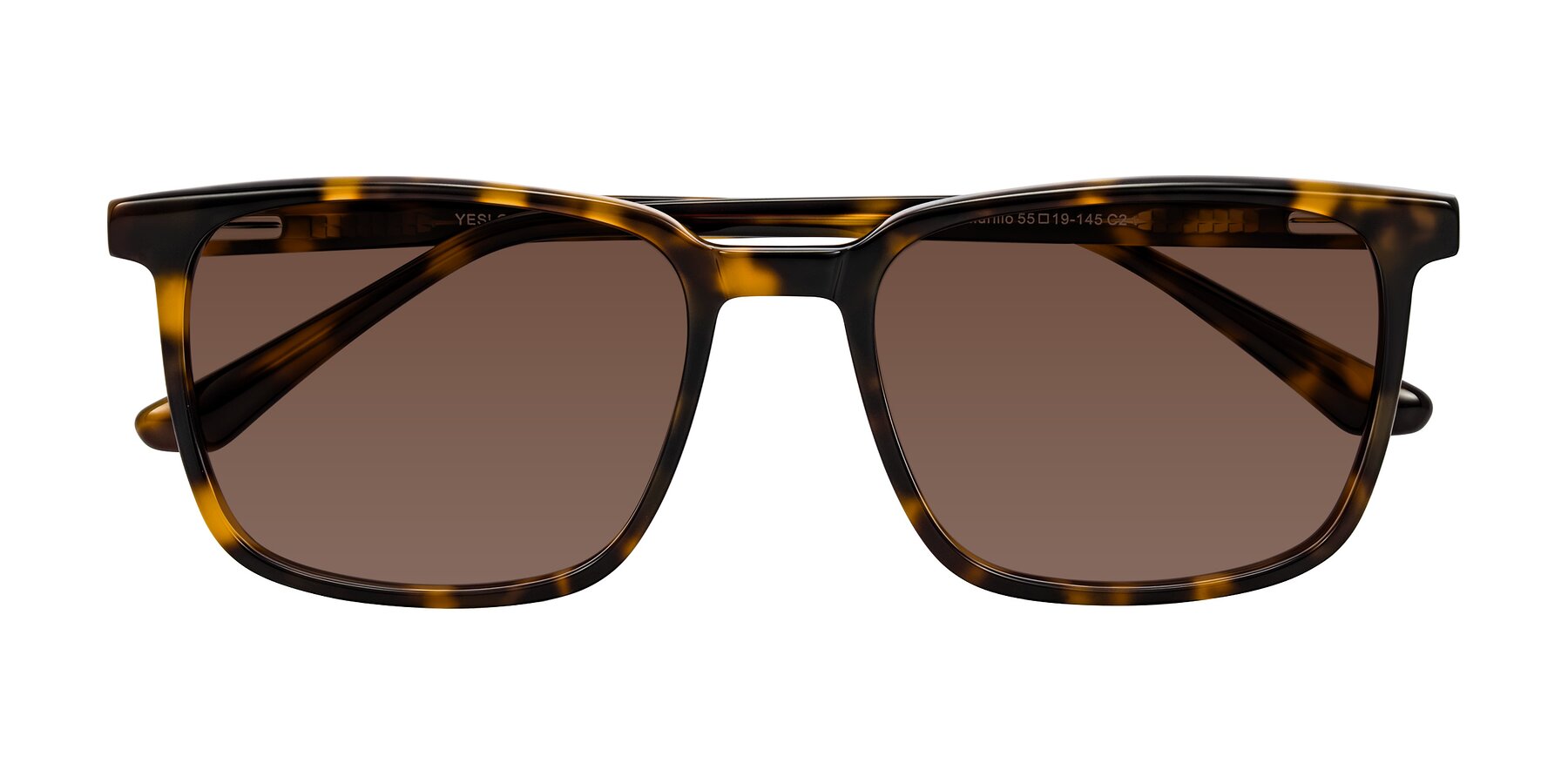 Folded Front of Murillo in Tortoise with Brown Tinted Lenses
