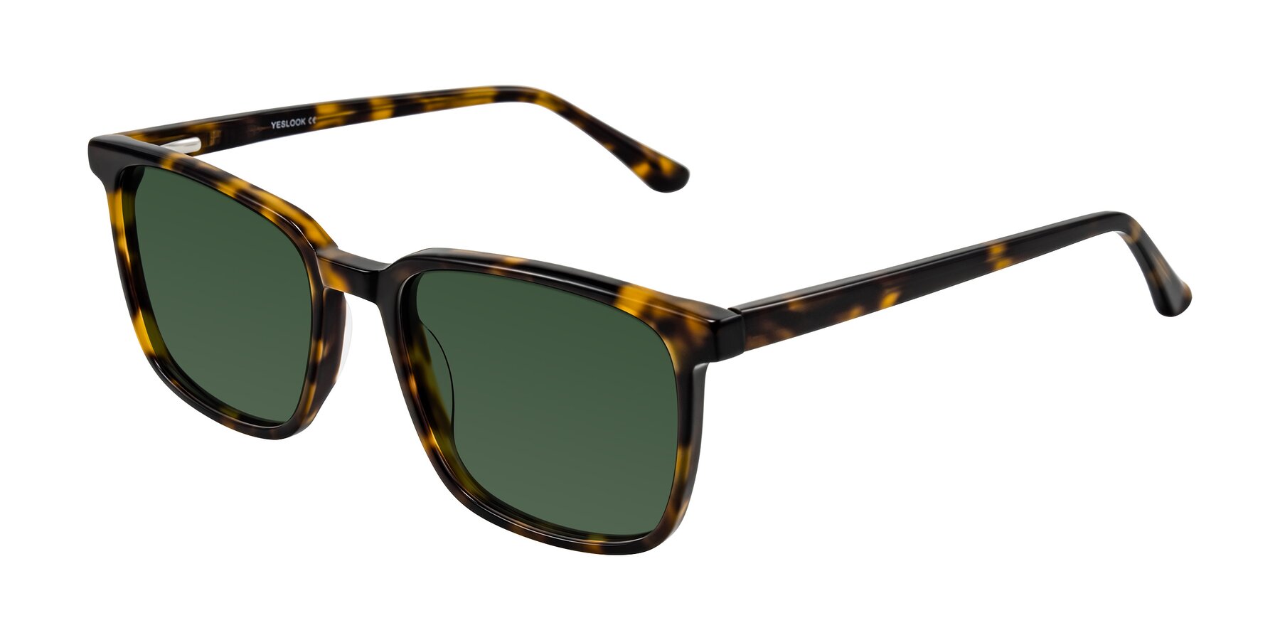 Angle of Murillo in Tortoise with Green Tinted Lenses