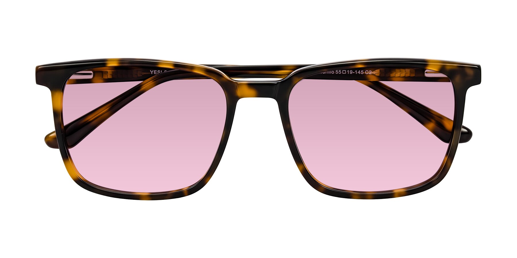 Folded Front of Murillo in Tortoise with Light Wine Tinted Lenses