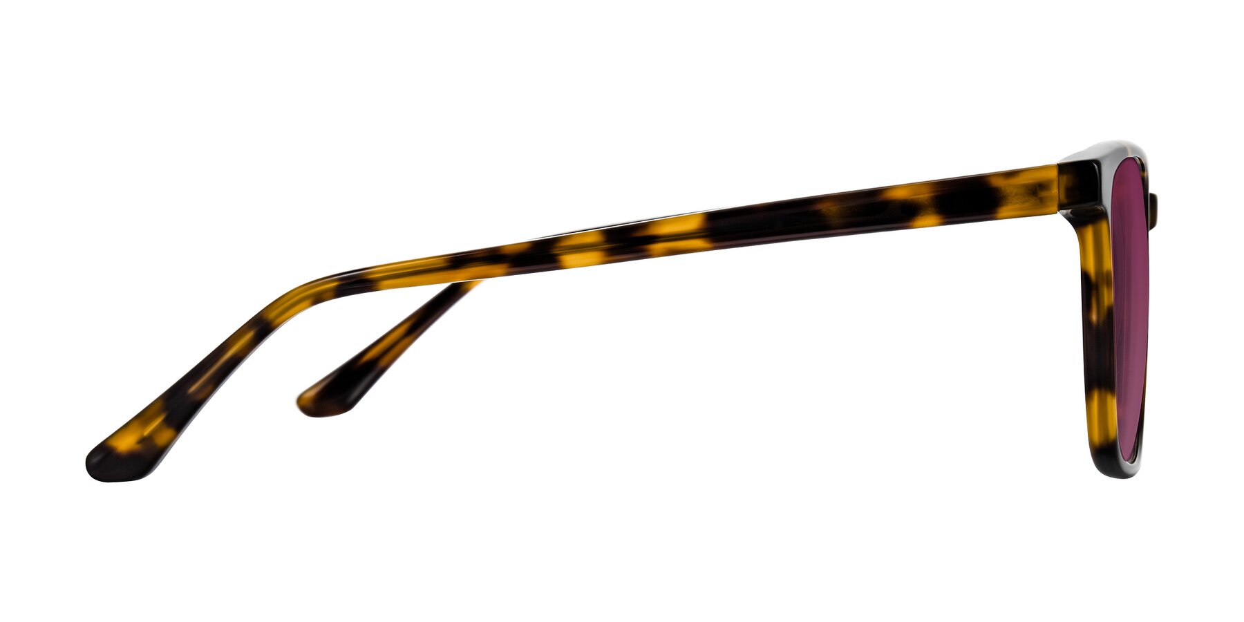 Side of Murillo in Tortoise with Wine Tinted Lenses
