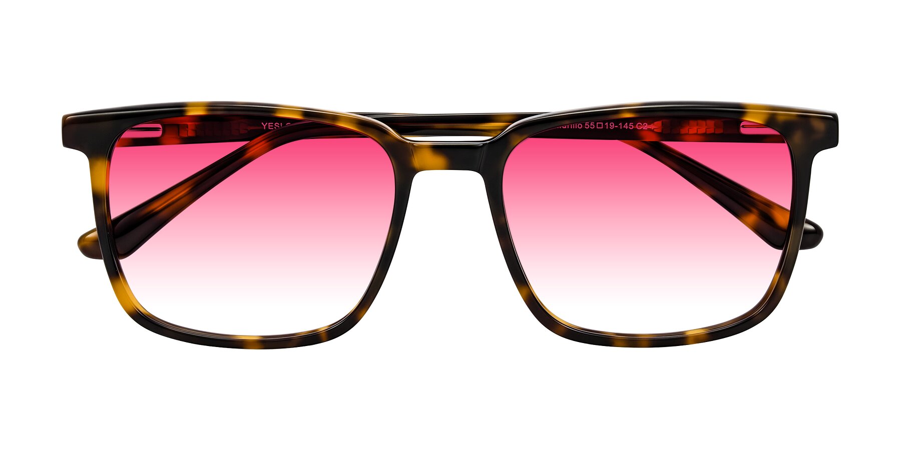 Folded Front of Murillo in Tortoise with Pink Gradient Lenses