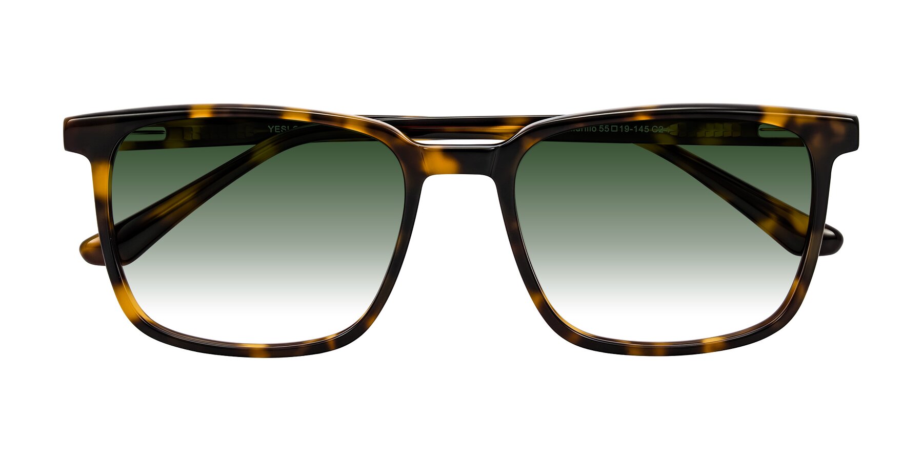 Folded Front of Murillo in Tortoise with Green Gradient Lenses