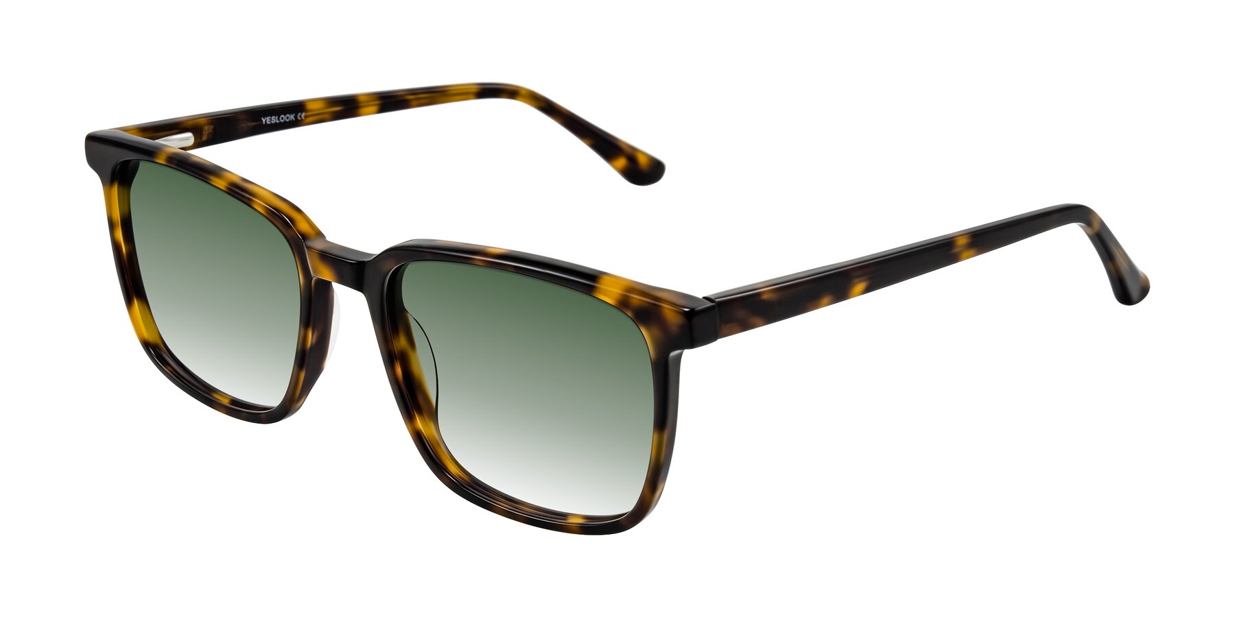 Angle of Murillo in Tortoise with Green Gradient Lenses