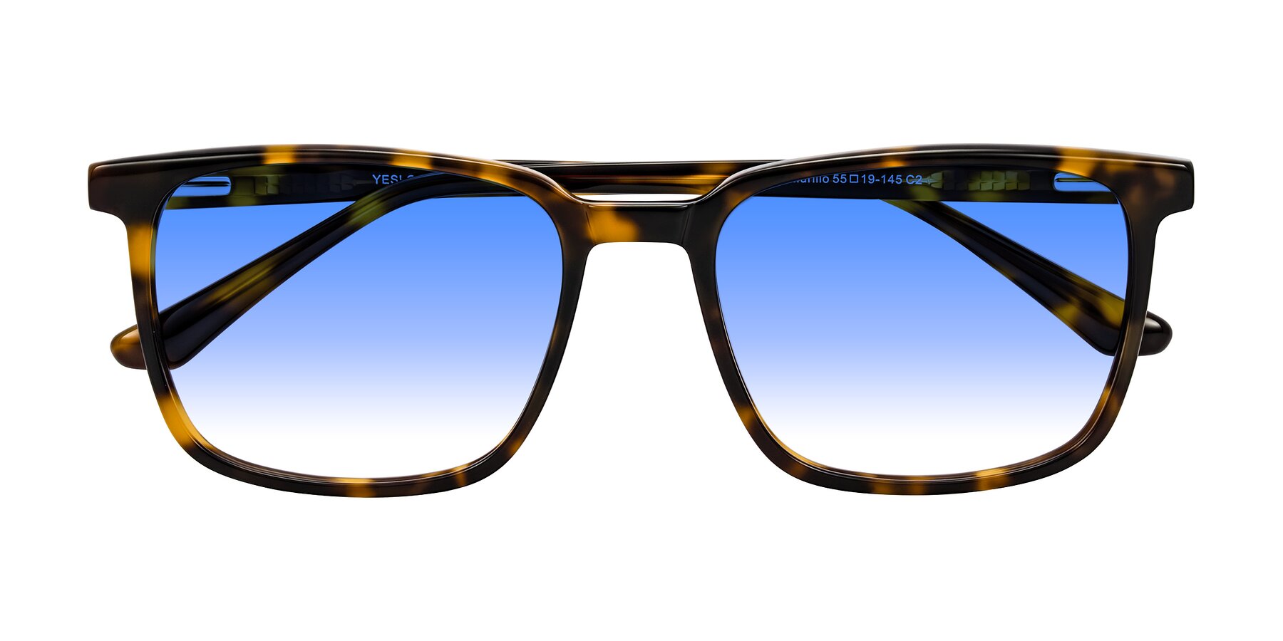 Folded Front of Murillo in Tortoise with Blue Gradient Lenses