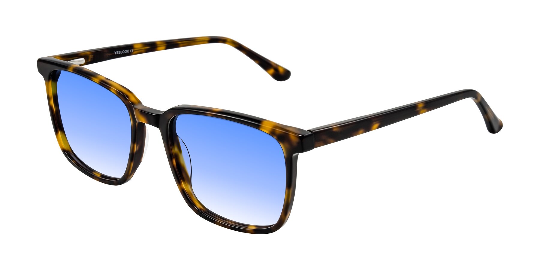 Angle of Murillo in Tortoise with Blue Gradient Lenses