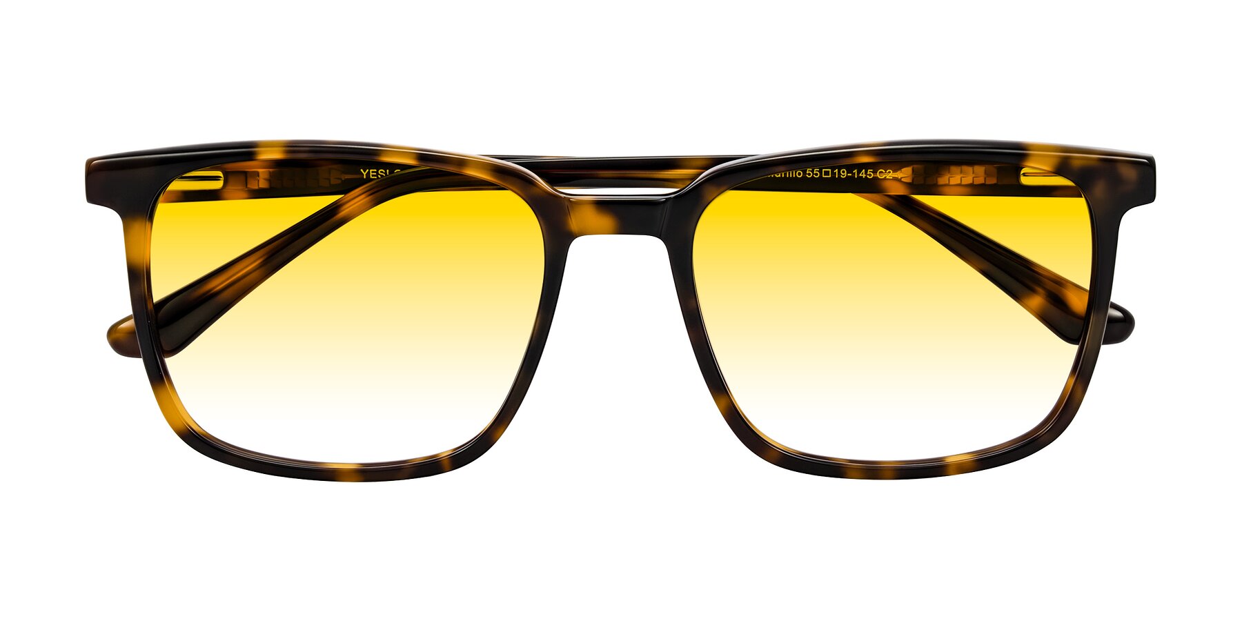 Folded Front of Murillo in Tortoise with Yellow Gradient Lenses