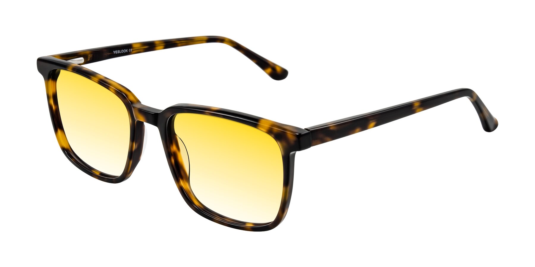 Angle of Murillo in Tortoise with Yellow Gradient Lenses