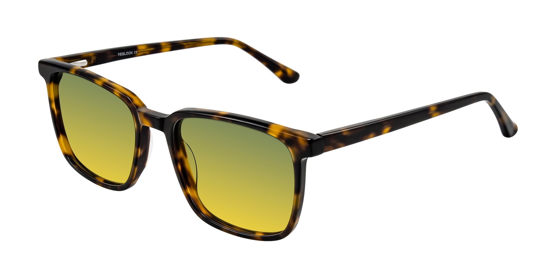 Angle of Murillo in Tortoise with Green / Yellow Gradient Lenses