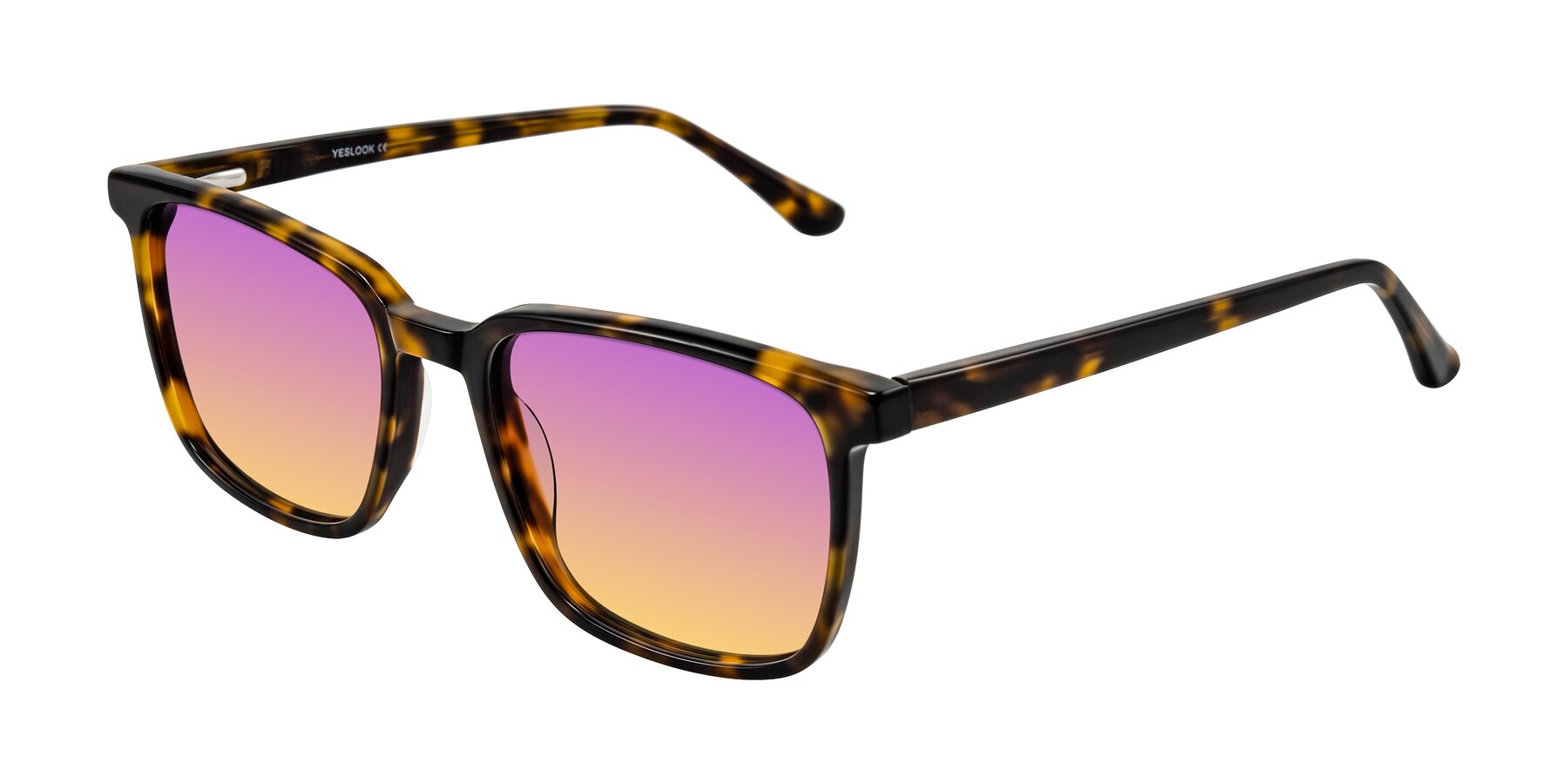 Angle of Murillo in Tortoise with Purple / Yellow Gradient Lenses