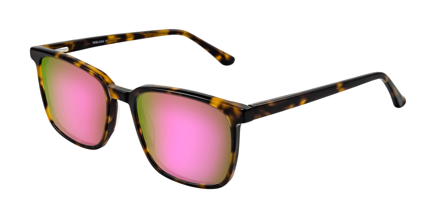Angle of Murillo in Tortoise with Pink Mirrored Lenses
