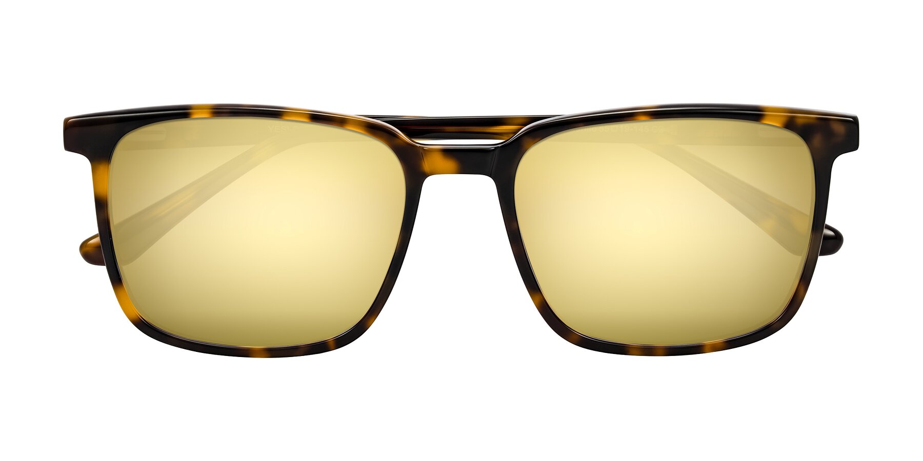 Folded Front of Murillo in Tortoise with Gold Mirrored Lenses