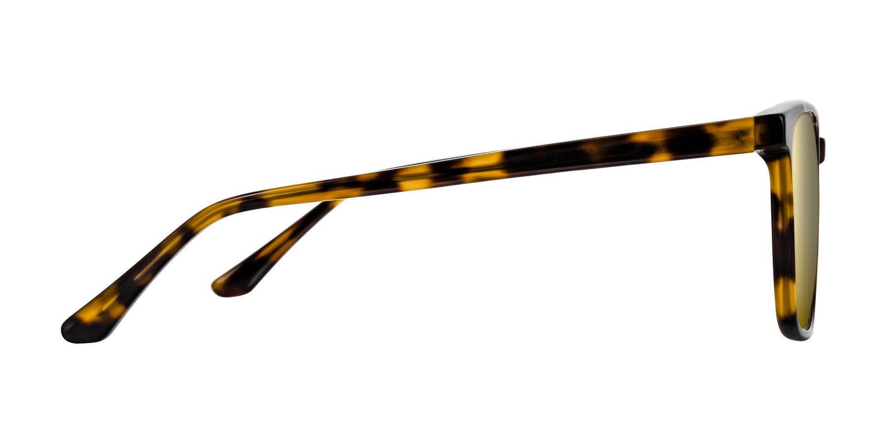 Side of Murillo in Tortoise with Gold Mirrored Lenses