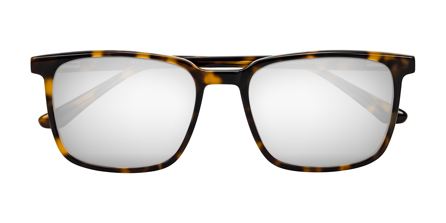 Folded Front of Murillo in Tortoise with Silver Mirrored Lenses