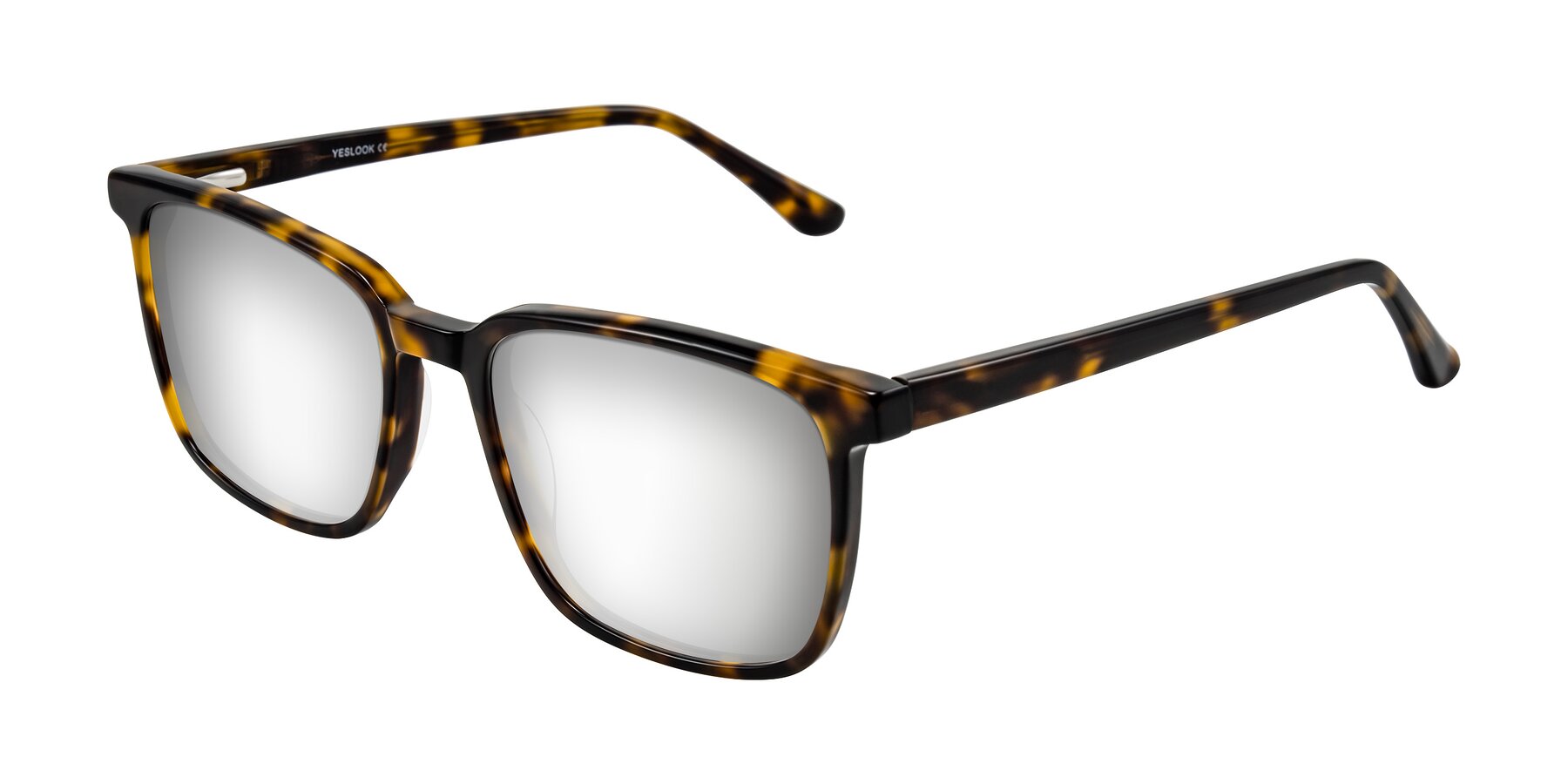 Angle of Murillo in Tortoise with Silver Mirrored Lenses