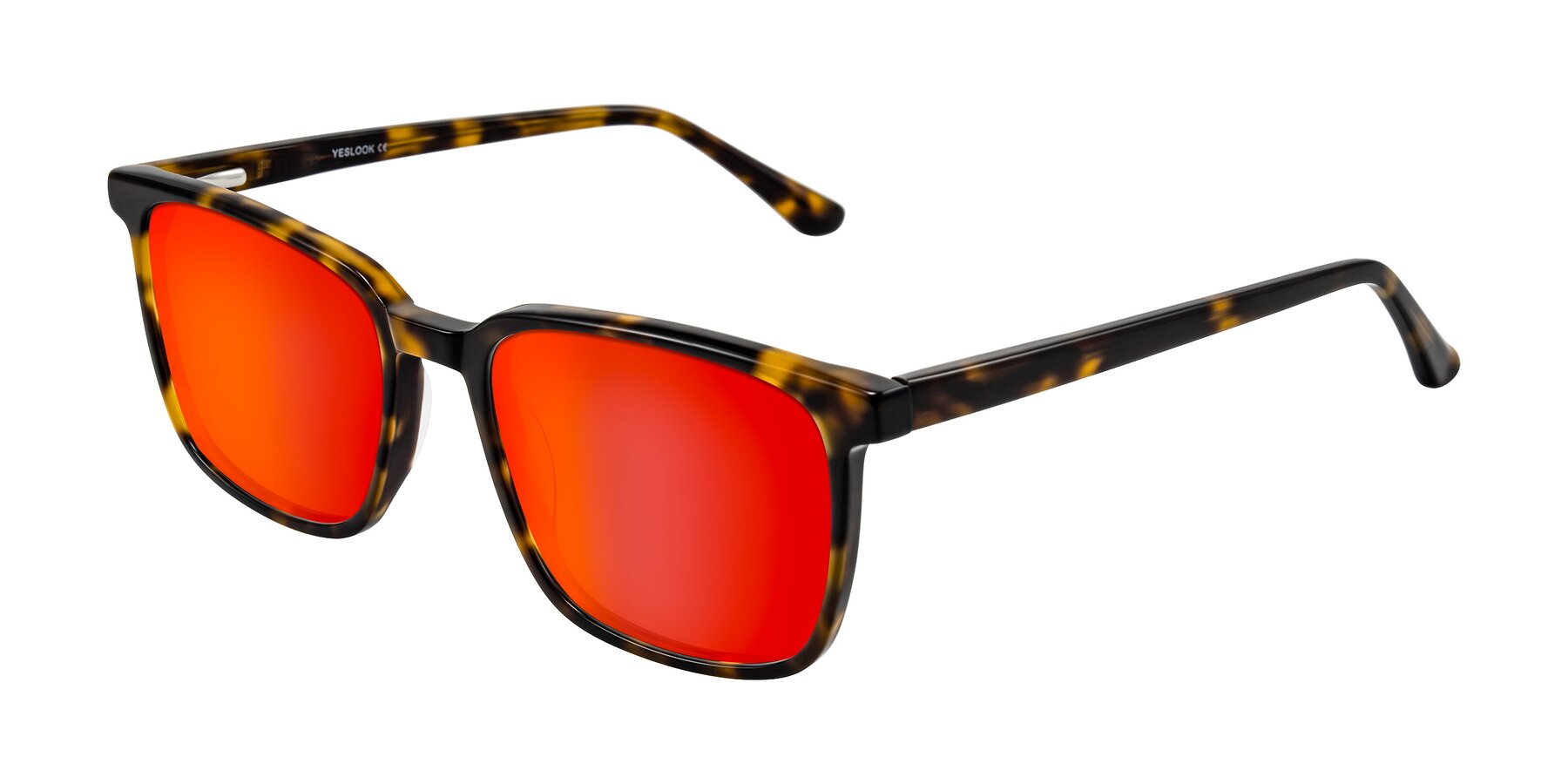 Angle of Murillo in Tortoise with Red Gold Mirrored Lenses