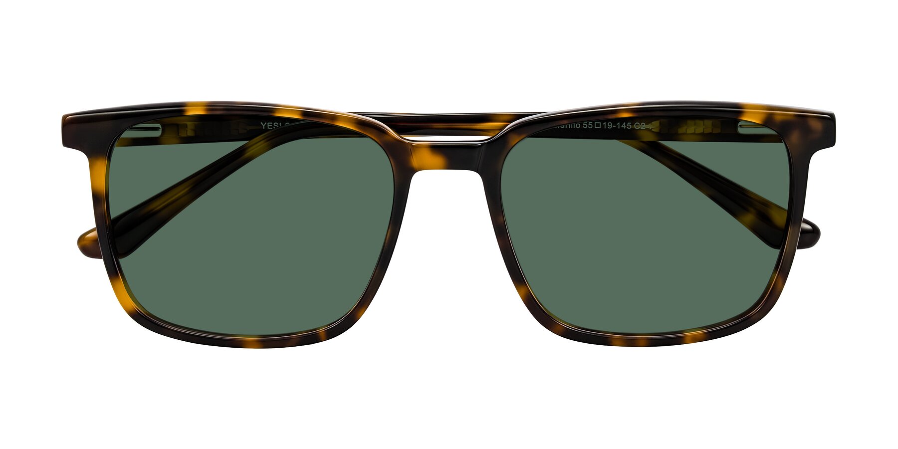 Folded Front of Murillo in Tortoise with Green Polarized Lenses