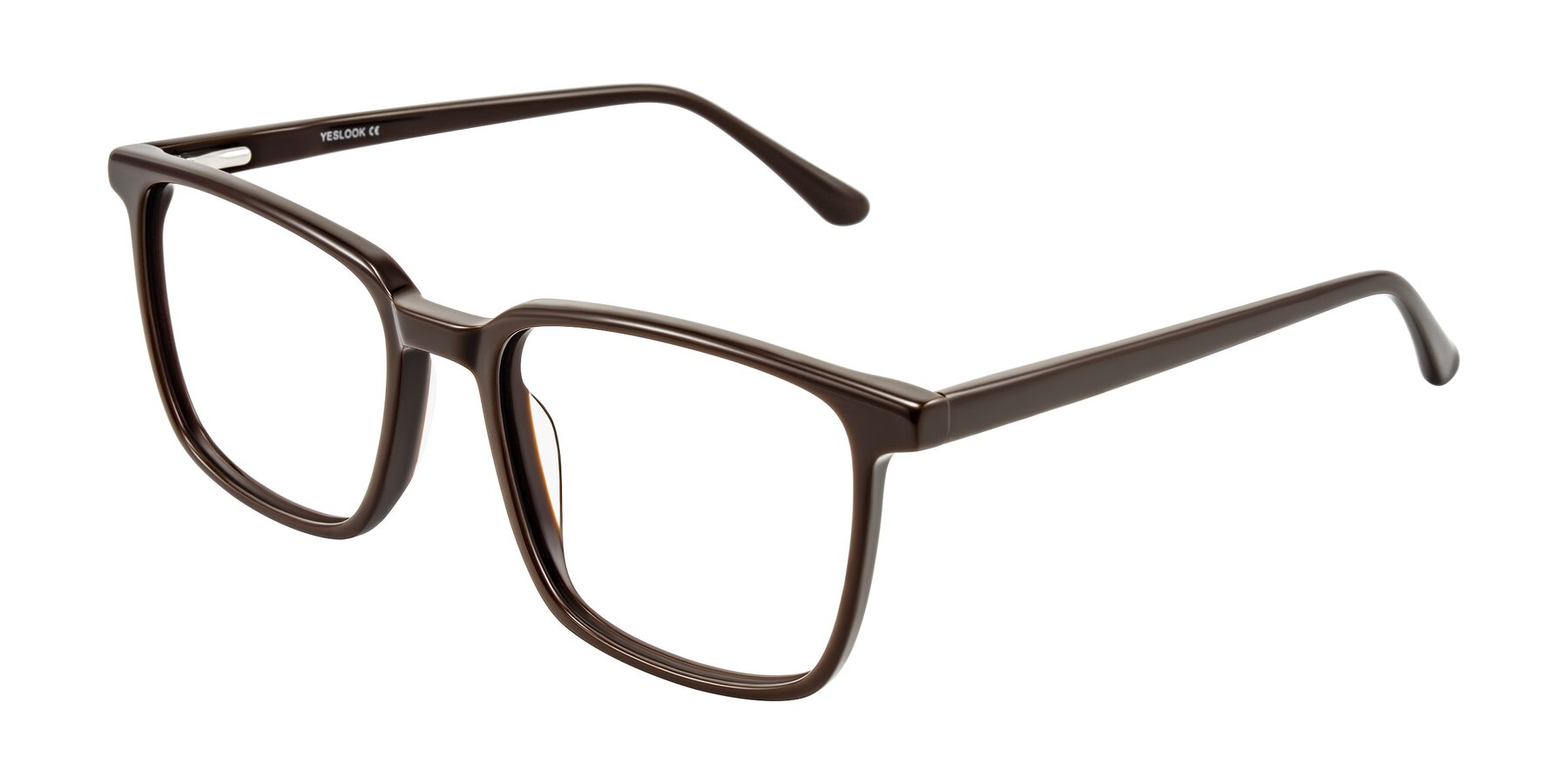 Angle of Murillo in Chocolate with Clear Eyeglass Lenses