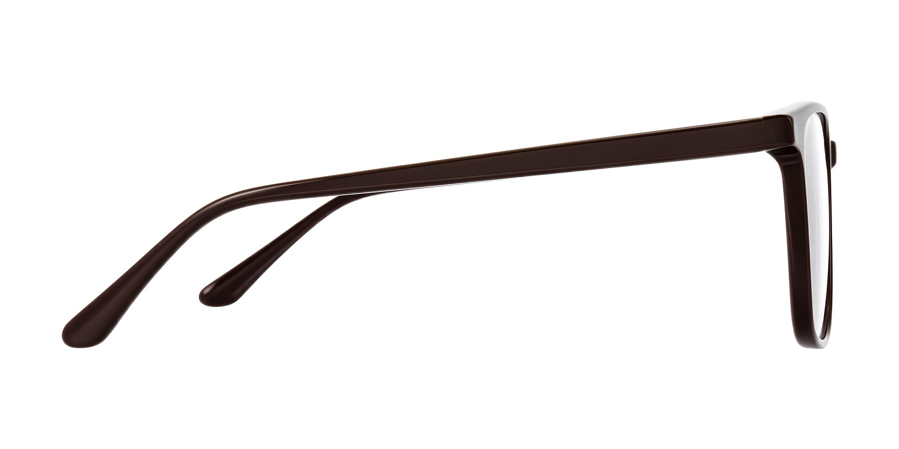 Side of Murillo in Chocolate with Clear Eyeglass Lenses
