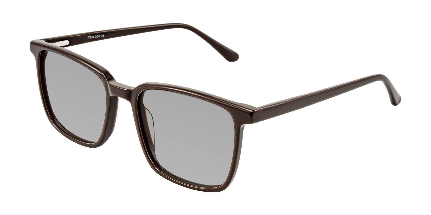 Angle of Murillo in Chocolate with Light Gray Tinted Lenses