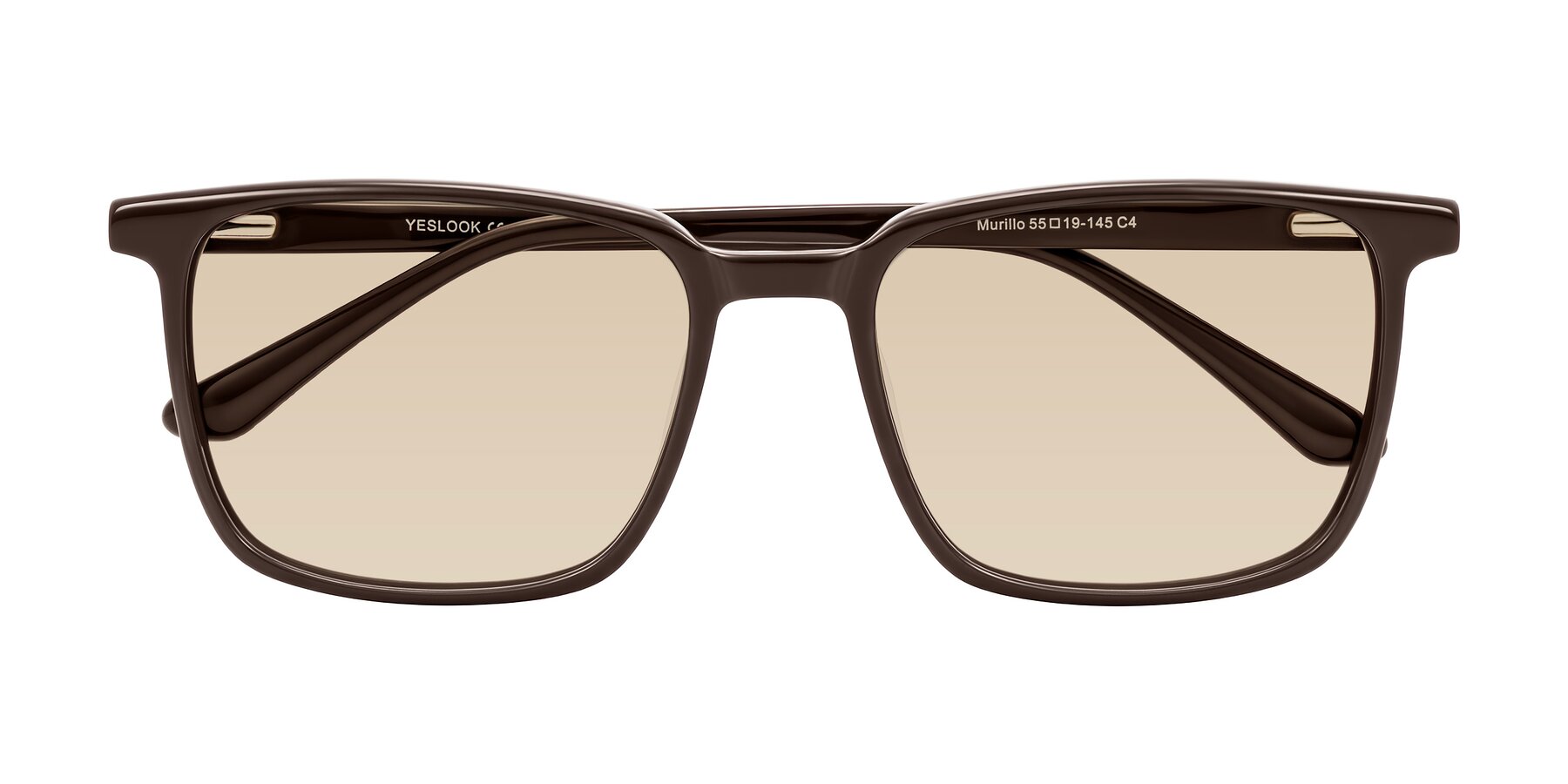 Folded Front of Murillo in Chocolate with Light Brown Tinted Lenses