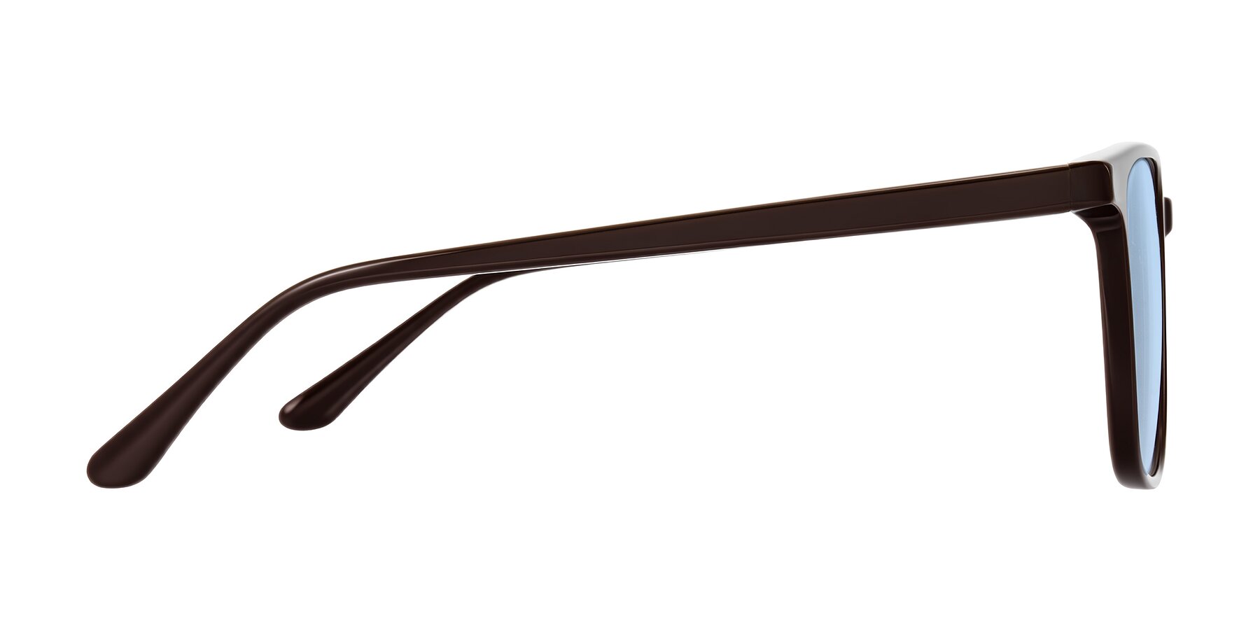 Side of Murillo in Chocolate with Light Blue Tinted Lenses