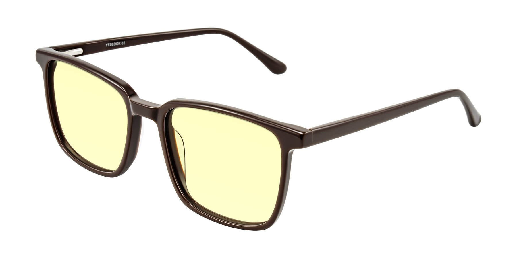 Angle of Murillo in Chocolate with Light Yellow Tinted Lenses