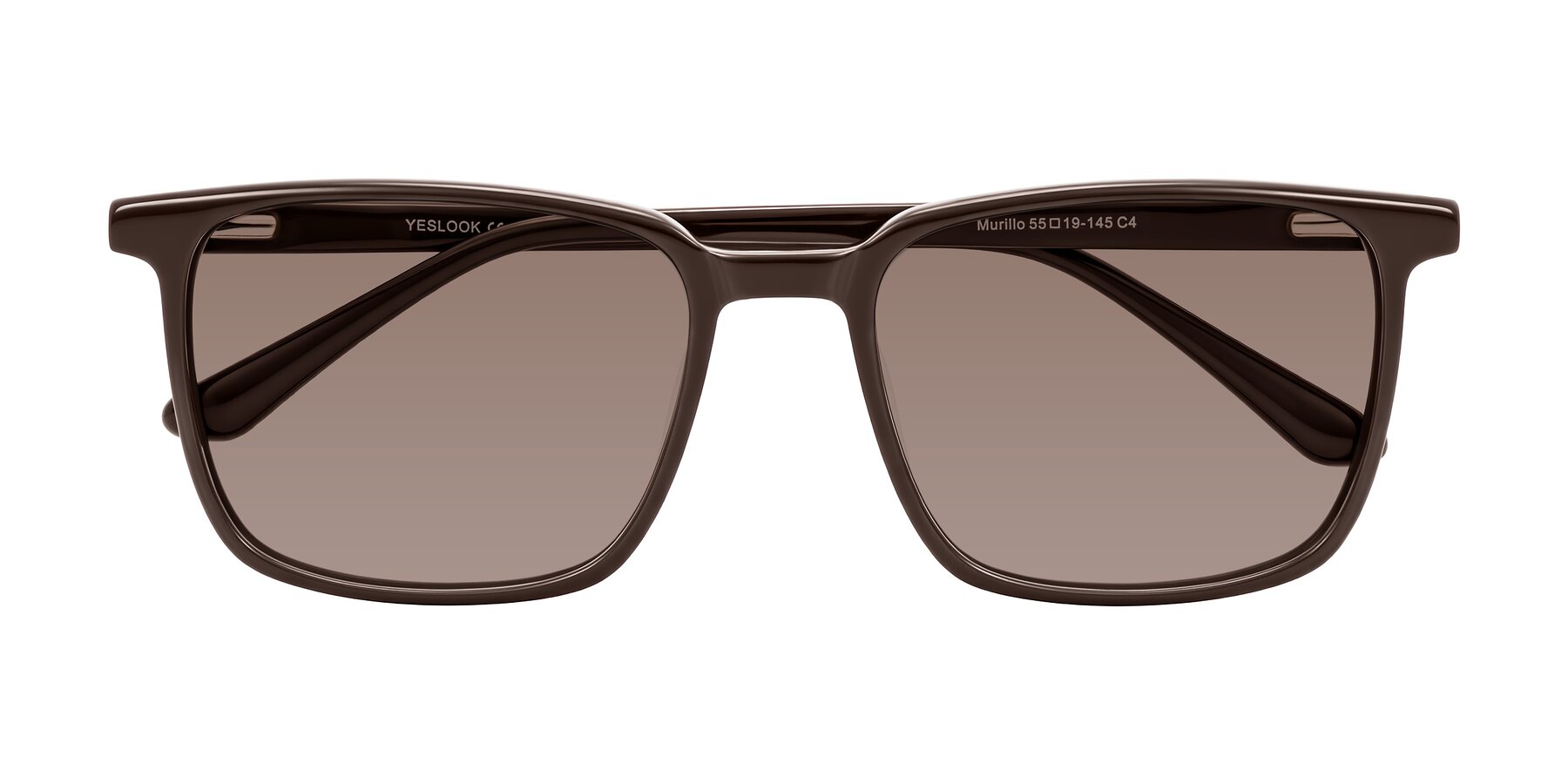 Folded Front of Murillo in Chocolate with Medium Brown Tinted Lenses