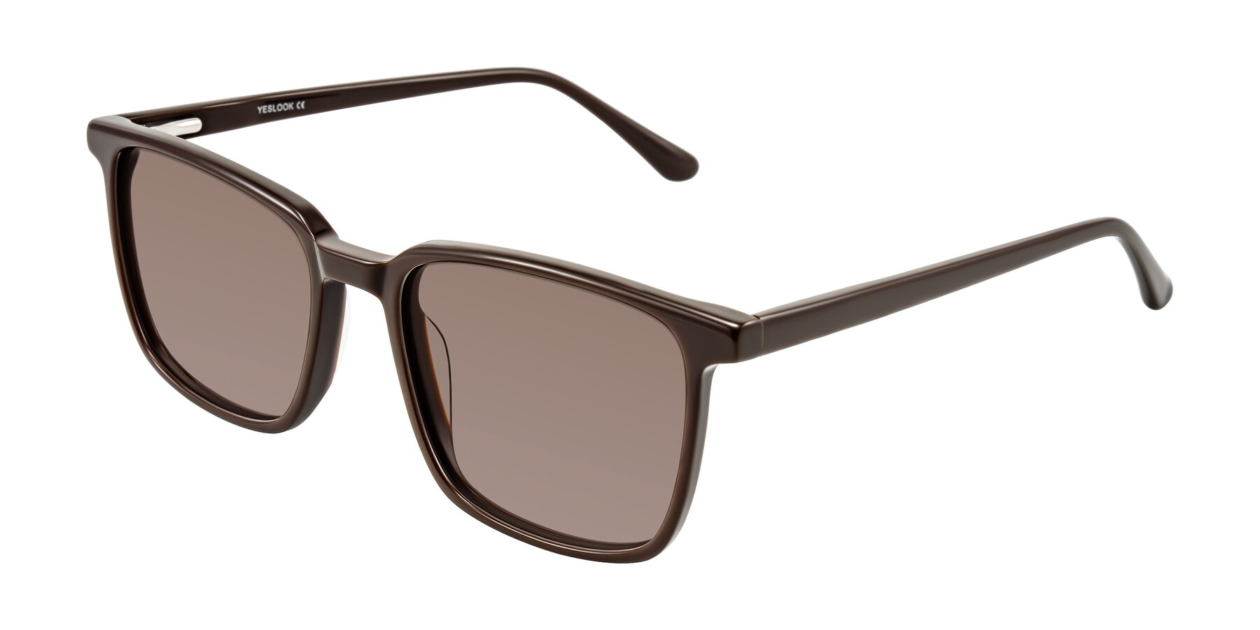 Angle of Murillo in Chocolate with Medium Brown Tinted Lenses