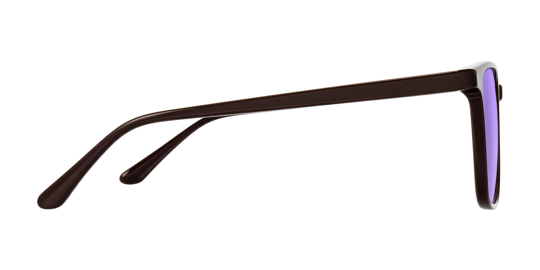 Side of Murillo in Chocolate with Medium Purple Tinted Lenses