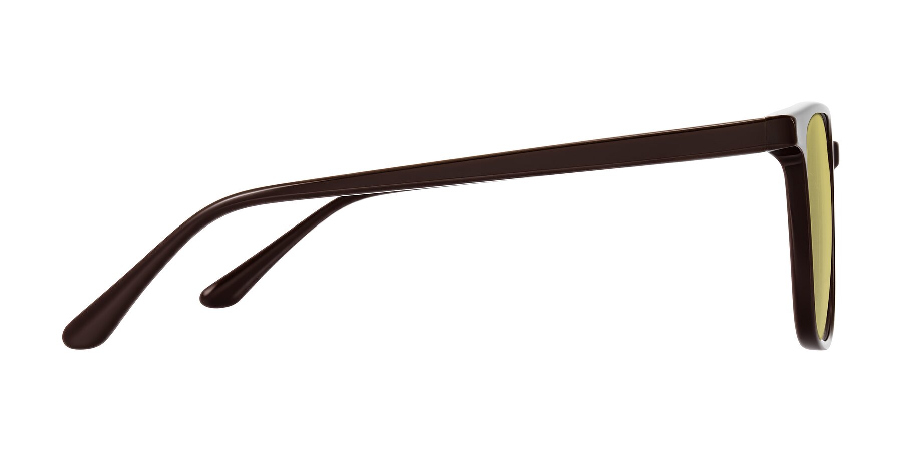 Side of Murillo in Chocolate with Medium Champagne Tinted Lenses