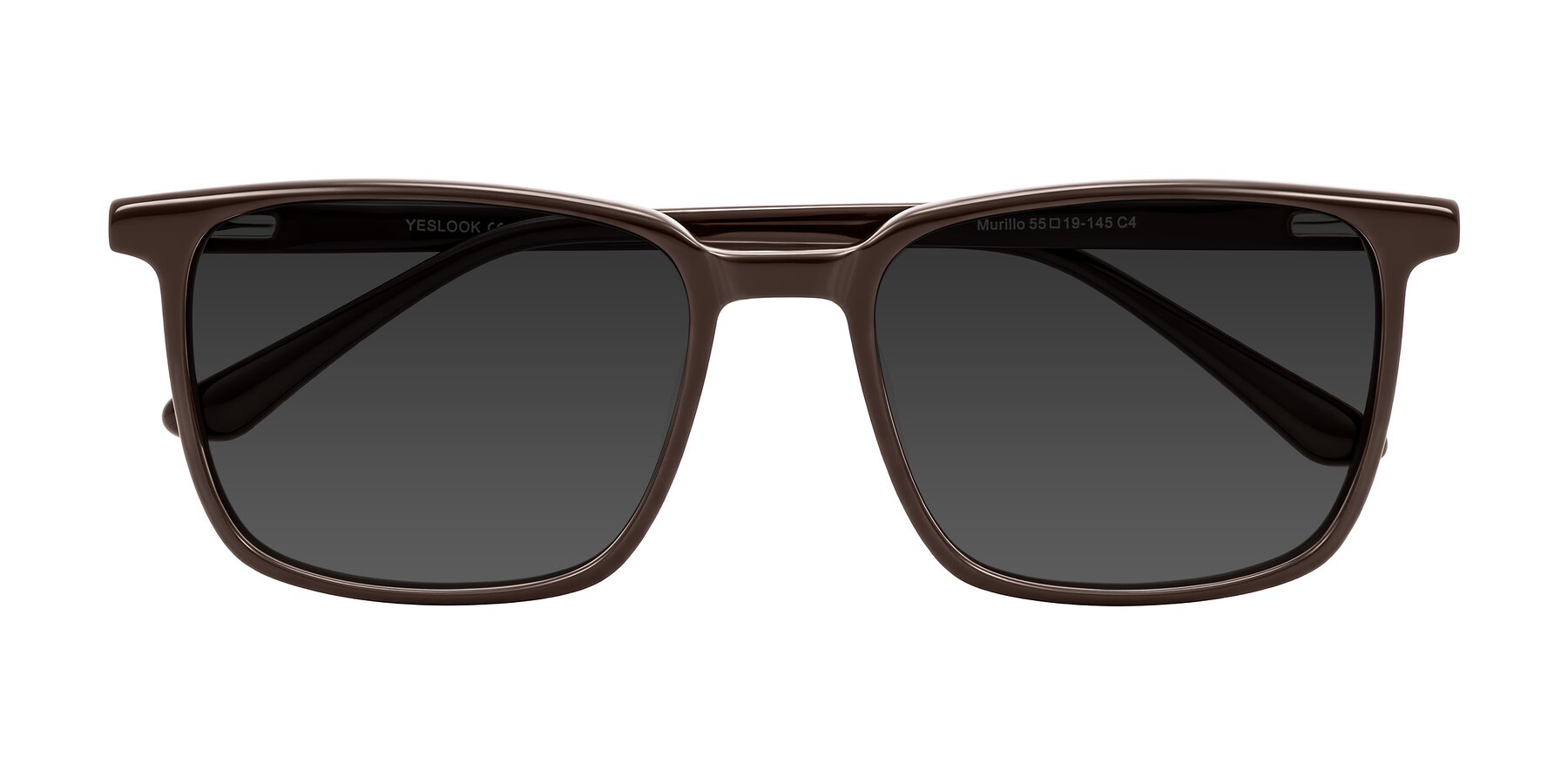 Folded Front of Murillo in Chocolate with Gray Tinted Lenses