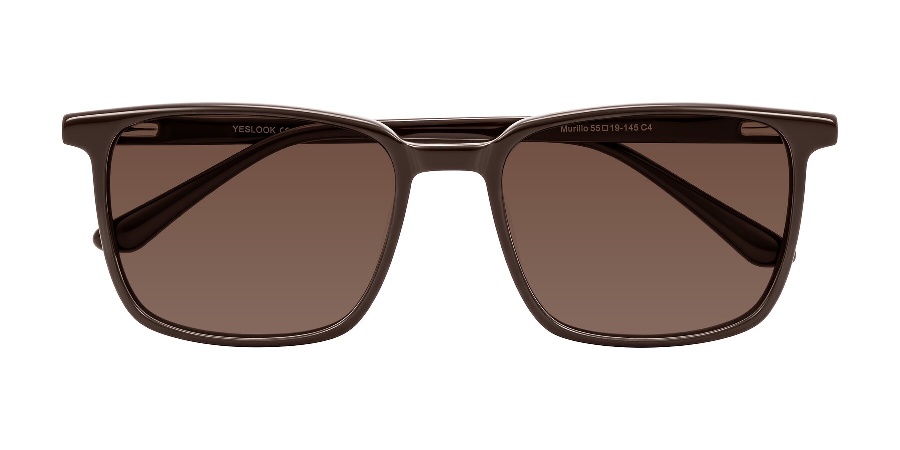 Folded Front of Murillo in Chocolate with Brown Tinted Lenses