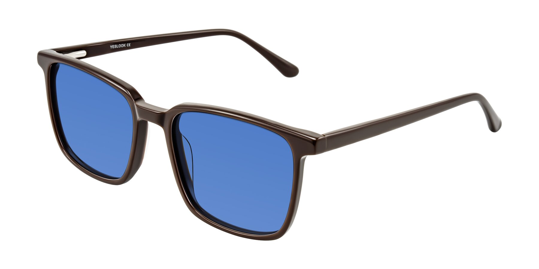 Angle of Murillo in Chocolate with Blue Tinted Lenses