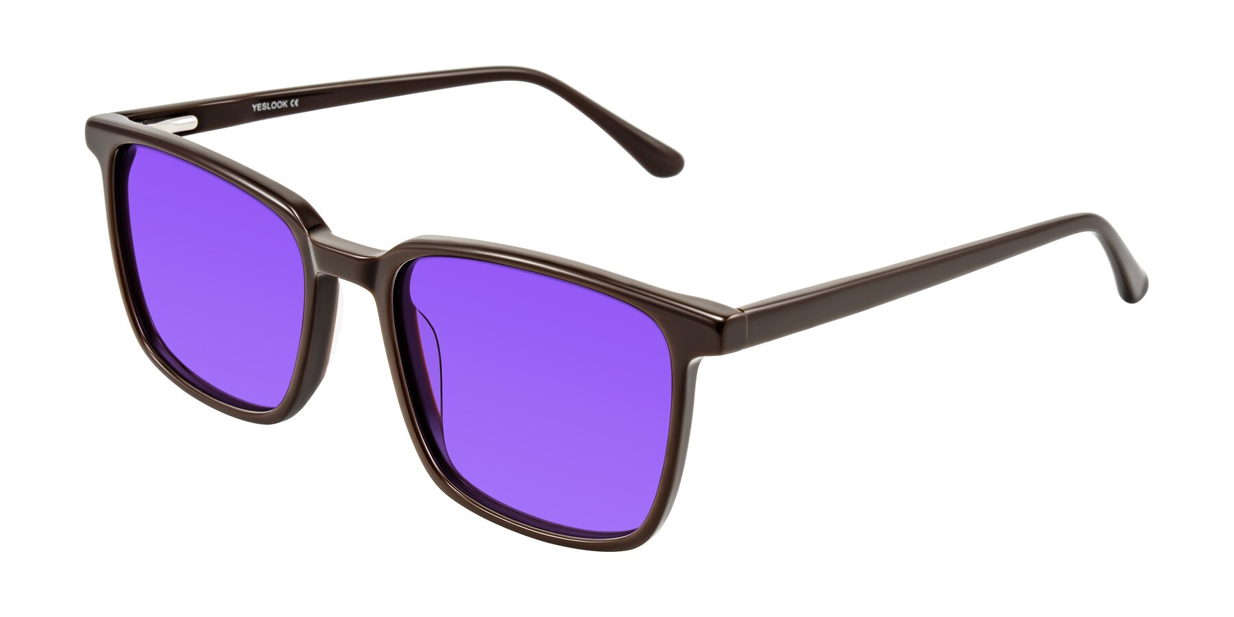 Angle of Murillo in Chocolate with Purple Tinted Lenses