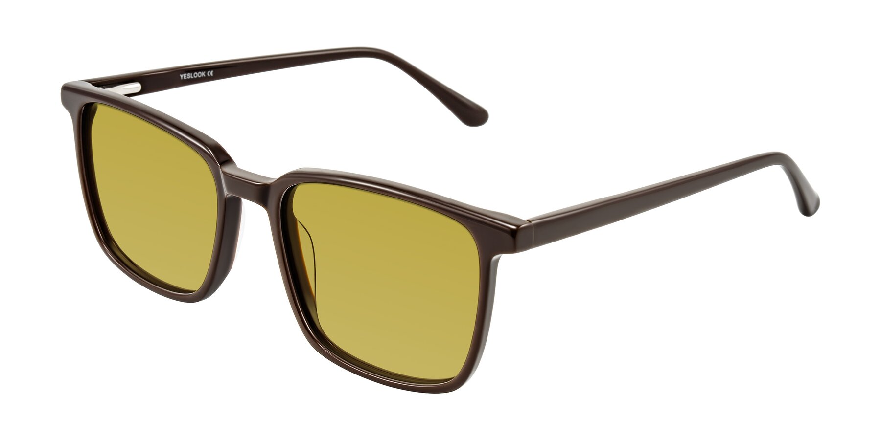 Angle of Murillo in Chocolate with Champagne Tinted Lenses
