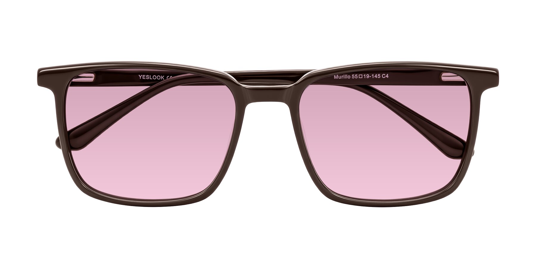 Folded Front of Murillo in Chocolate with Light Wine Tinted Lenses