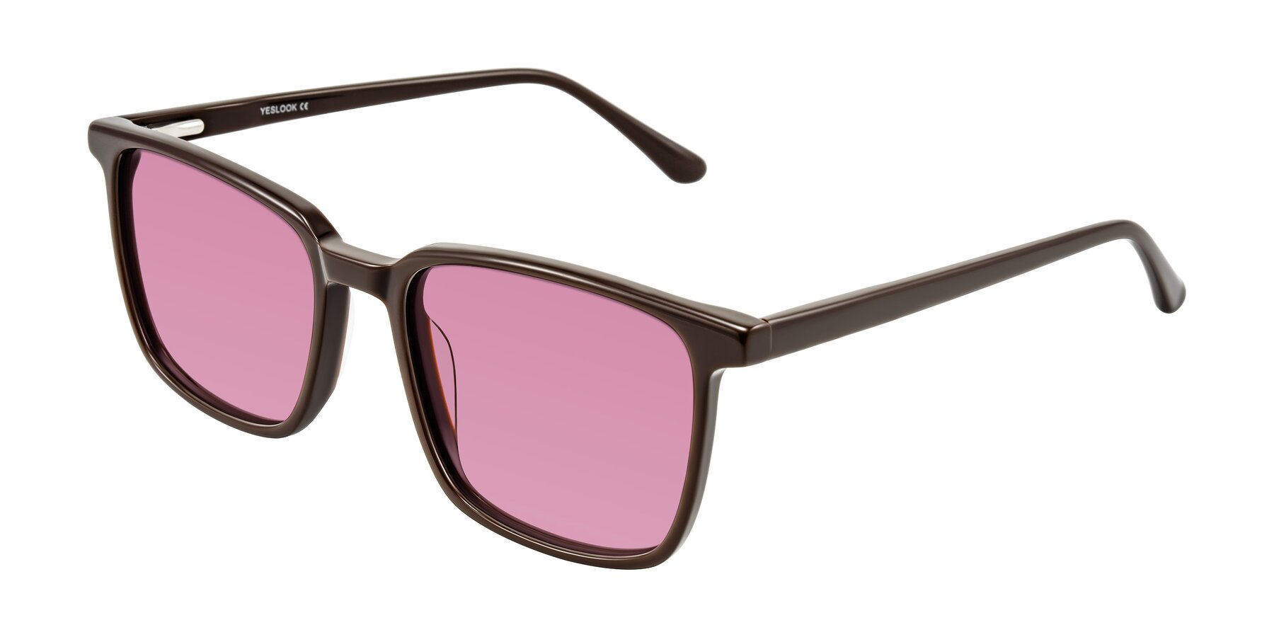 Angle of Murillo in Chocolate with Medium Wine Tinted Lenses