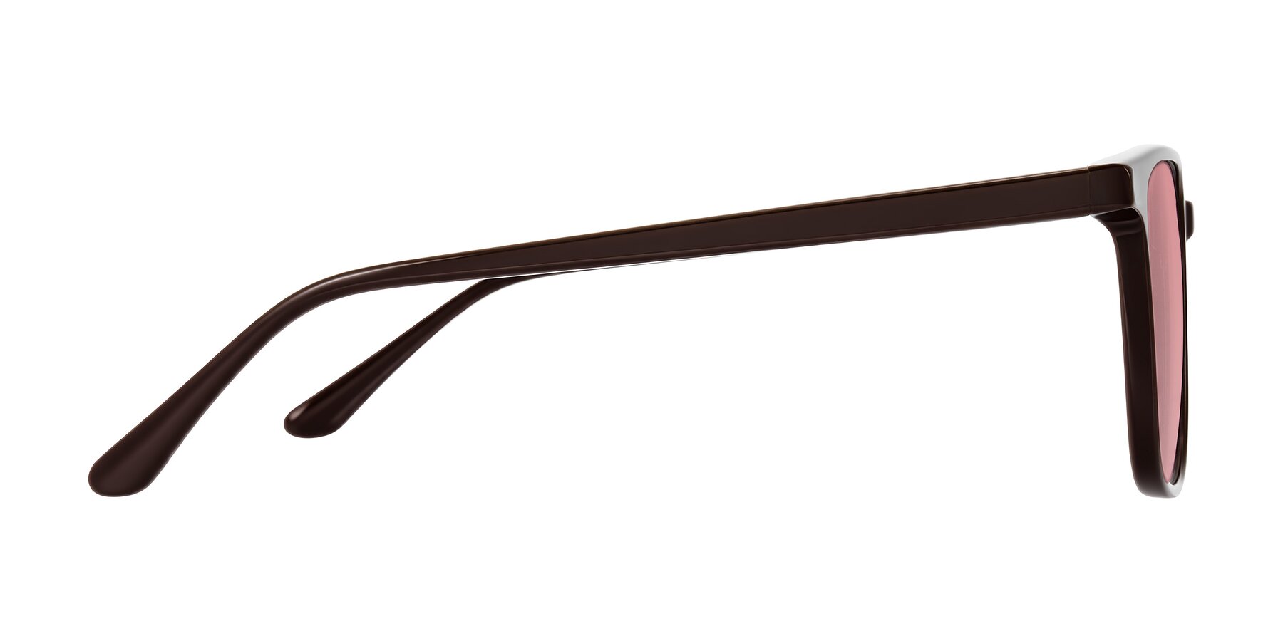 Side of Murillo in Chocolate with Medium Garnet Tinted Lenses
