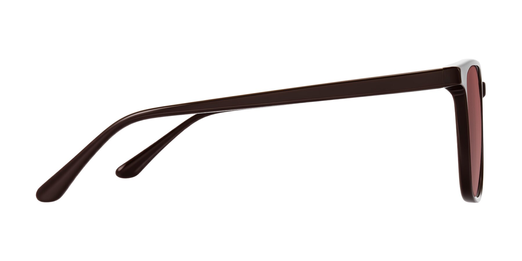 Side of Murillo in Chocolate with Garnet Tinted Lenses