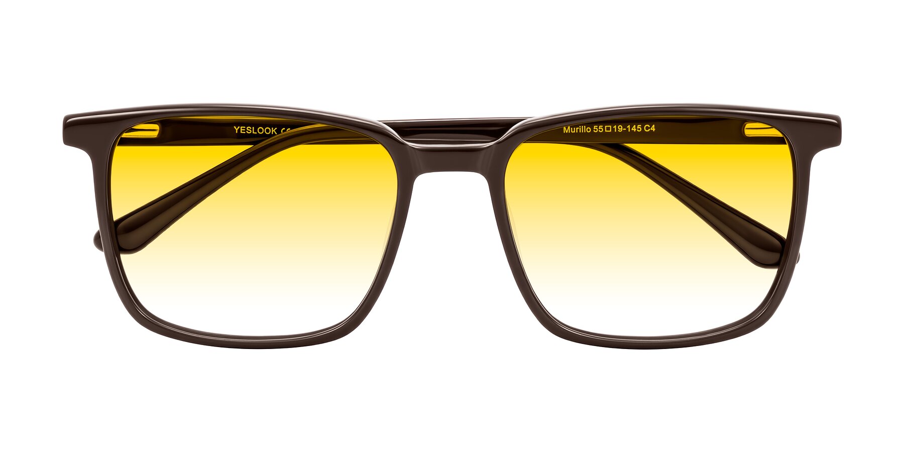 Folded Front of Murillo in Chocolate with Yellow Gradient Lenses