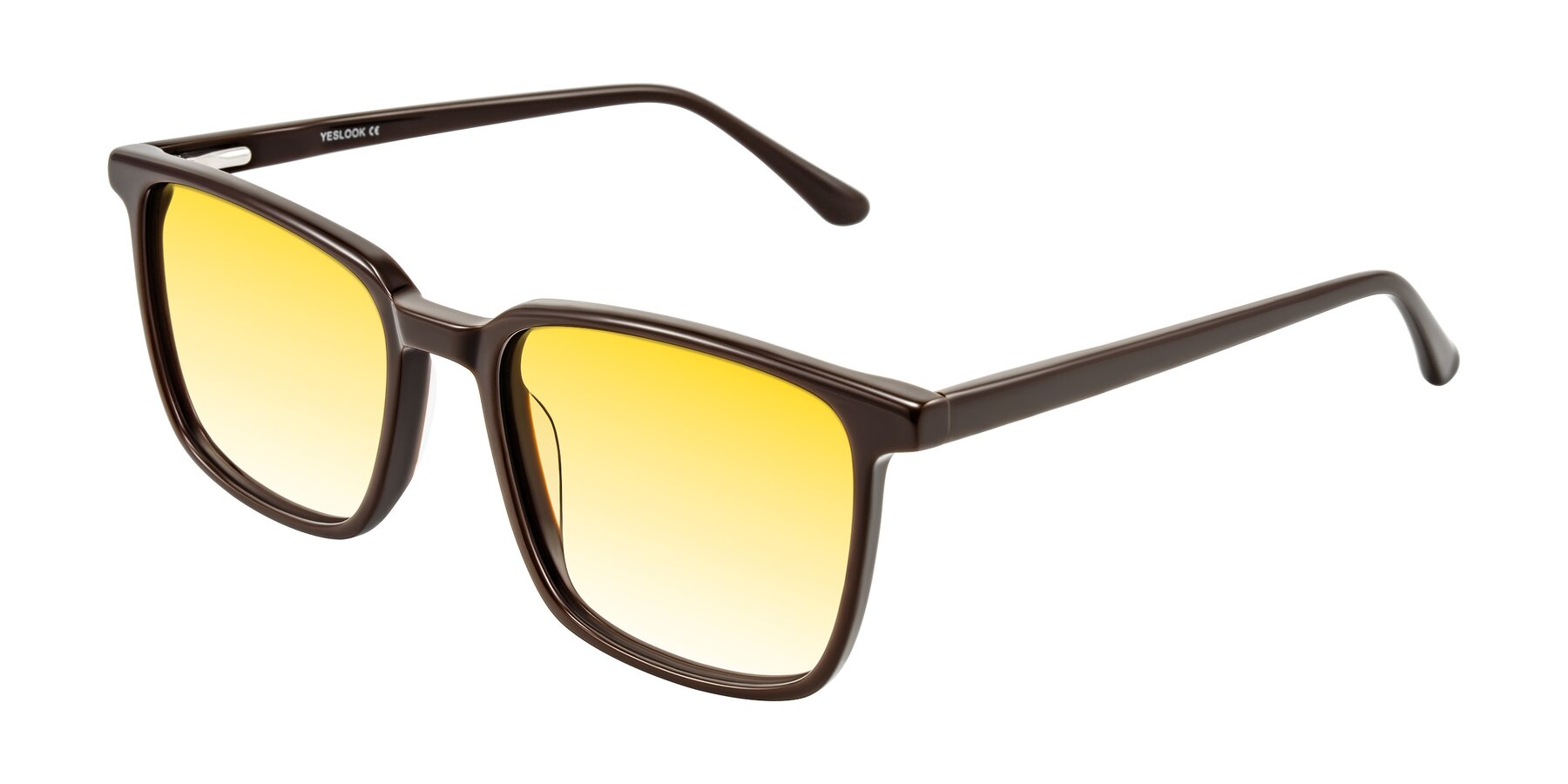 Angle of Murillo in Chocolate with Yellow Gradient Lenses