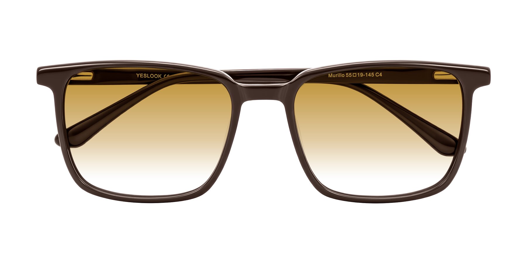 Folded Front of Murillo in Chocolate with Champagne Gradient Lenses