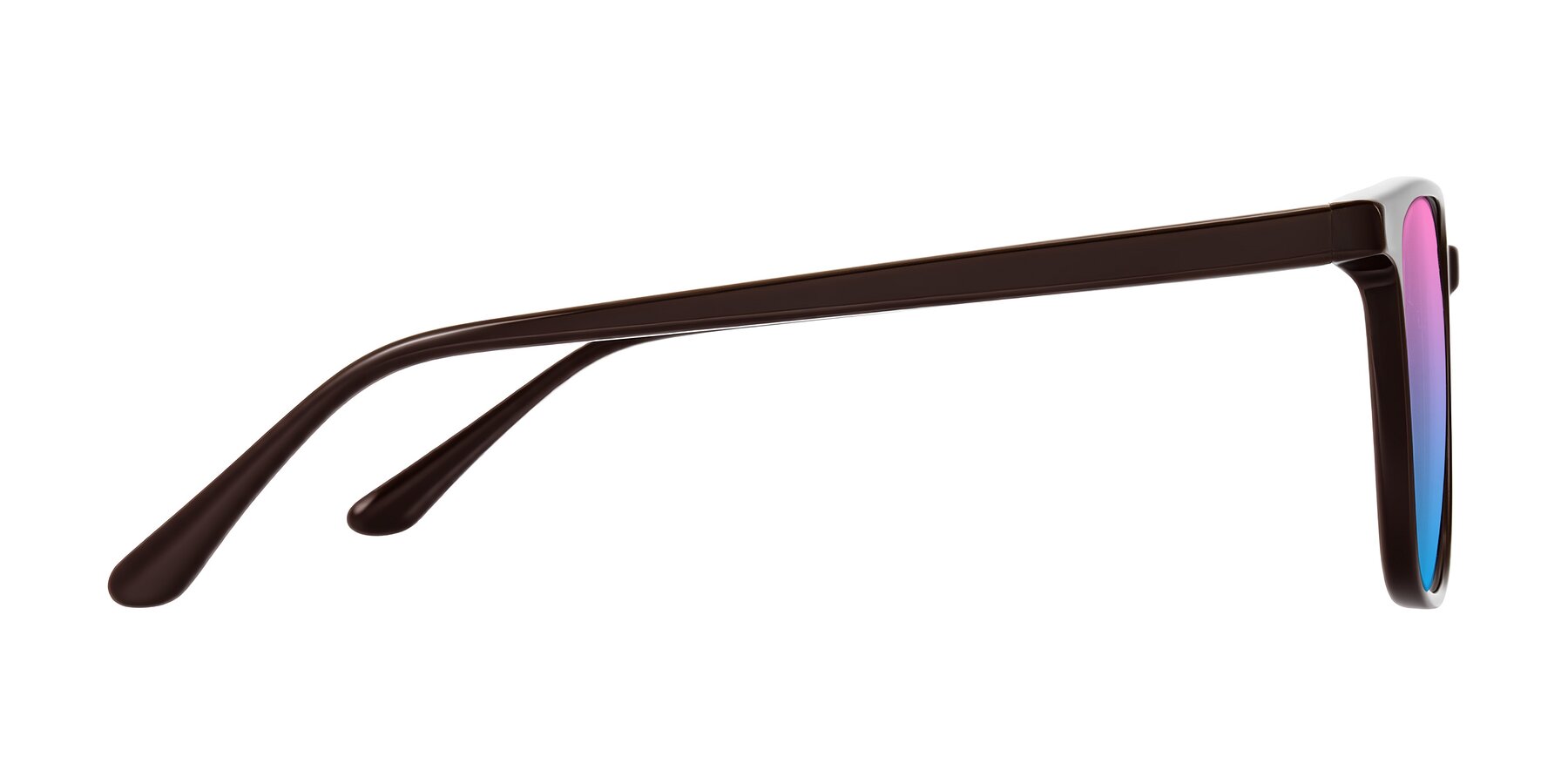 Side of Murillo in Chocolate with Pink / Blue Gradient Lenses