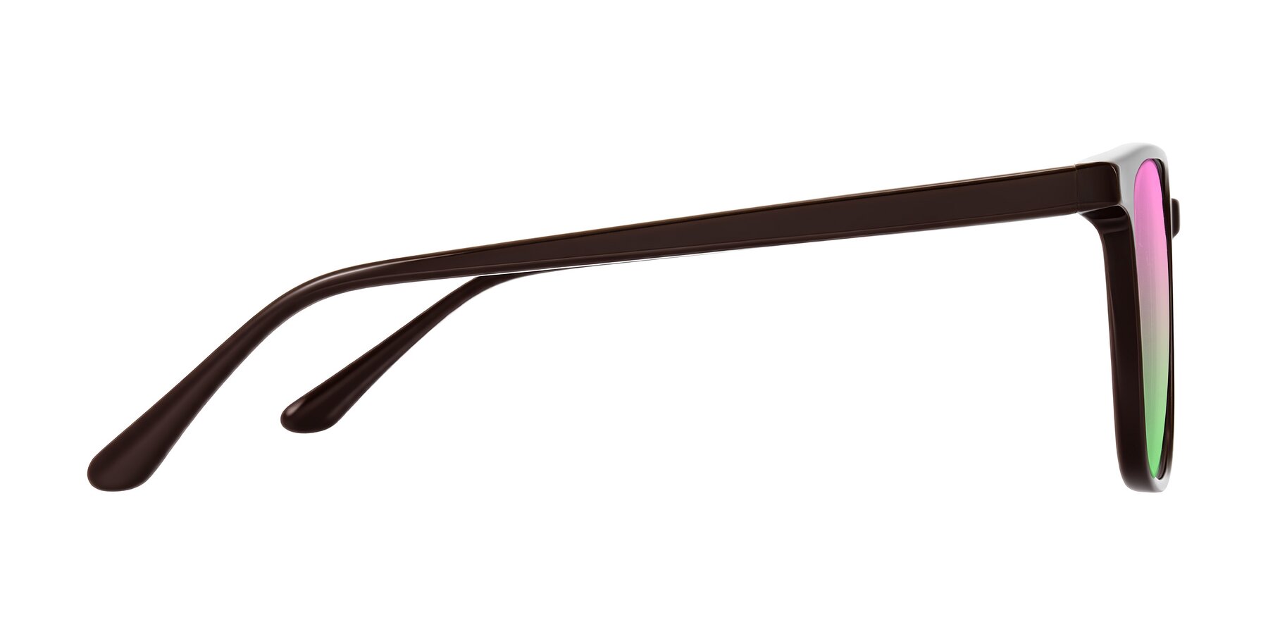 Side of Murillo in Chocolate with Pink / Green Gradient Lenses