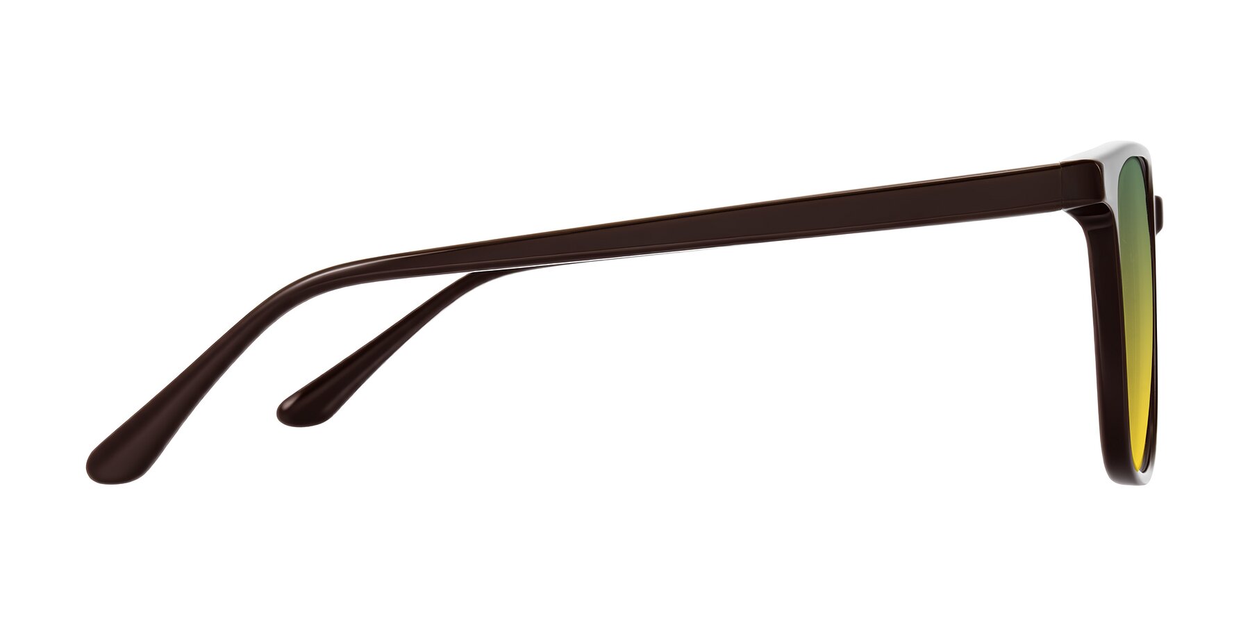 Side of Murillo in Chocolate with Green / Yellow Gradient Lenses
