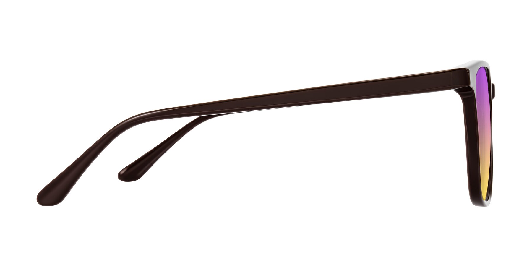 Side of Murillo in Chocolate with Purple / Yellow Gradient Lenses